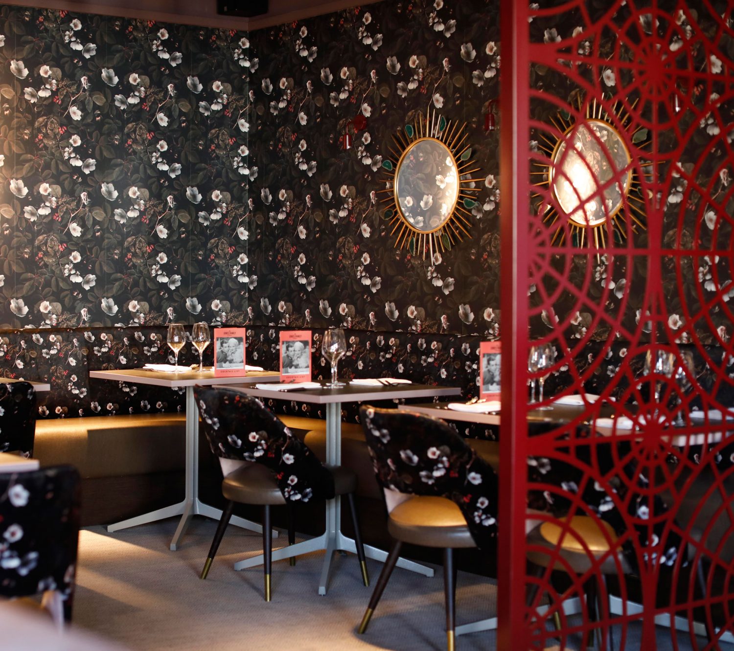 The private dining room at The Jones Family Kitchen set for a celebration.